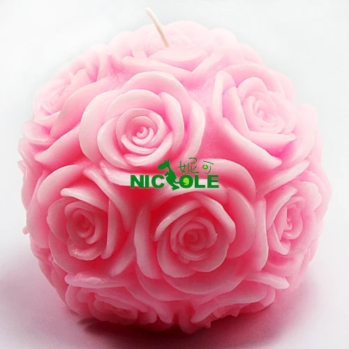 

3D Rose Flower Shaped Silicone Molds For Candles