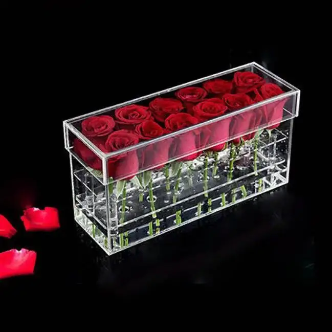 Wholesale 12 Holes Clear Acrylic Flower Acrylic Box Buy Acrylic
