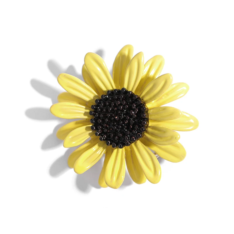 

2020 New Design Wholesale Fashion Creative Lovely Flower Brooch Alloy Sunflower Brooch Pin For Women