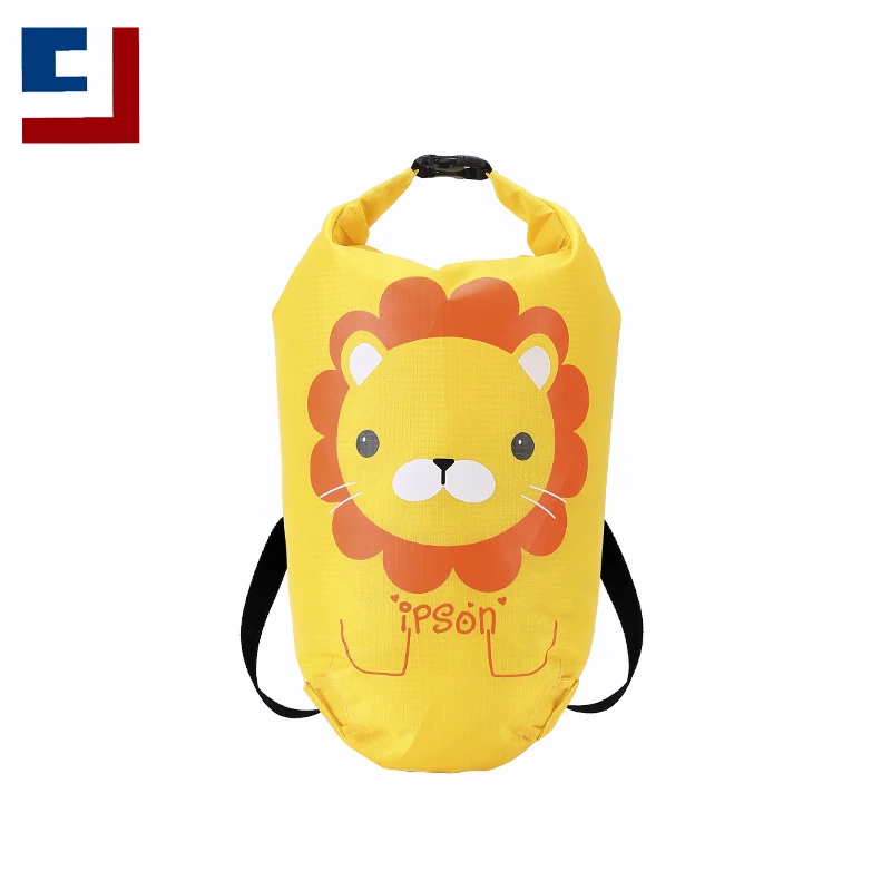 

custom Cartoon lion animal kids waterproof backpack Beach dry bag, Customized color