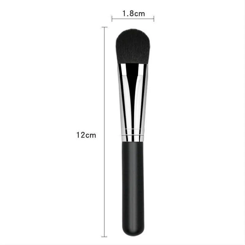 

Private Label Cosmetic Makeup Tool DIY Facial Mask Applicator Soft Synthetic Bristle Wood Handle Face Foundation Brush