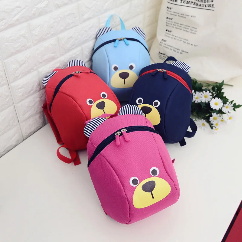 

anti-lost schoolbag mochila infantil bear cartoon boys and girls kindergarten middle and small backpack, Many colors