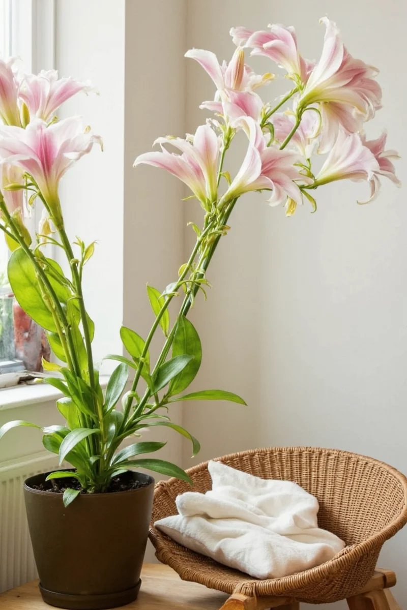 Porcelain dinner plates with lily edge designs