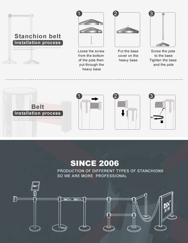 installation stanchion