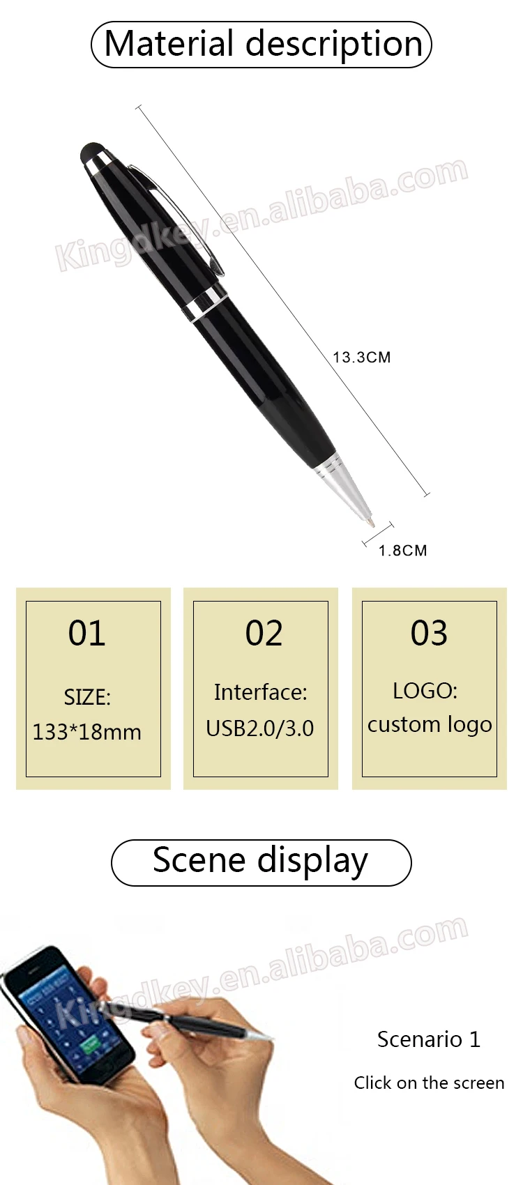 Usb Flash Mini Metal Drive Cheap Pen Shape Terabyte Key Lanyard Credit