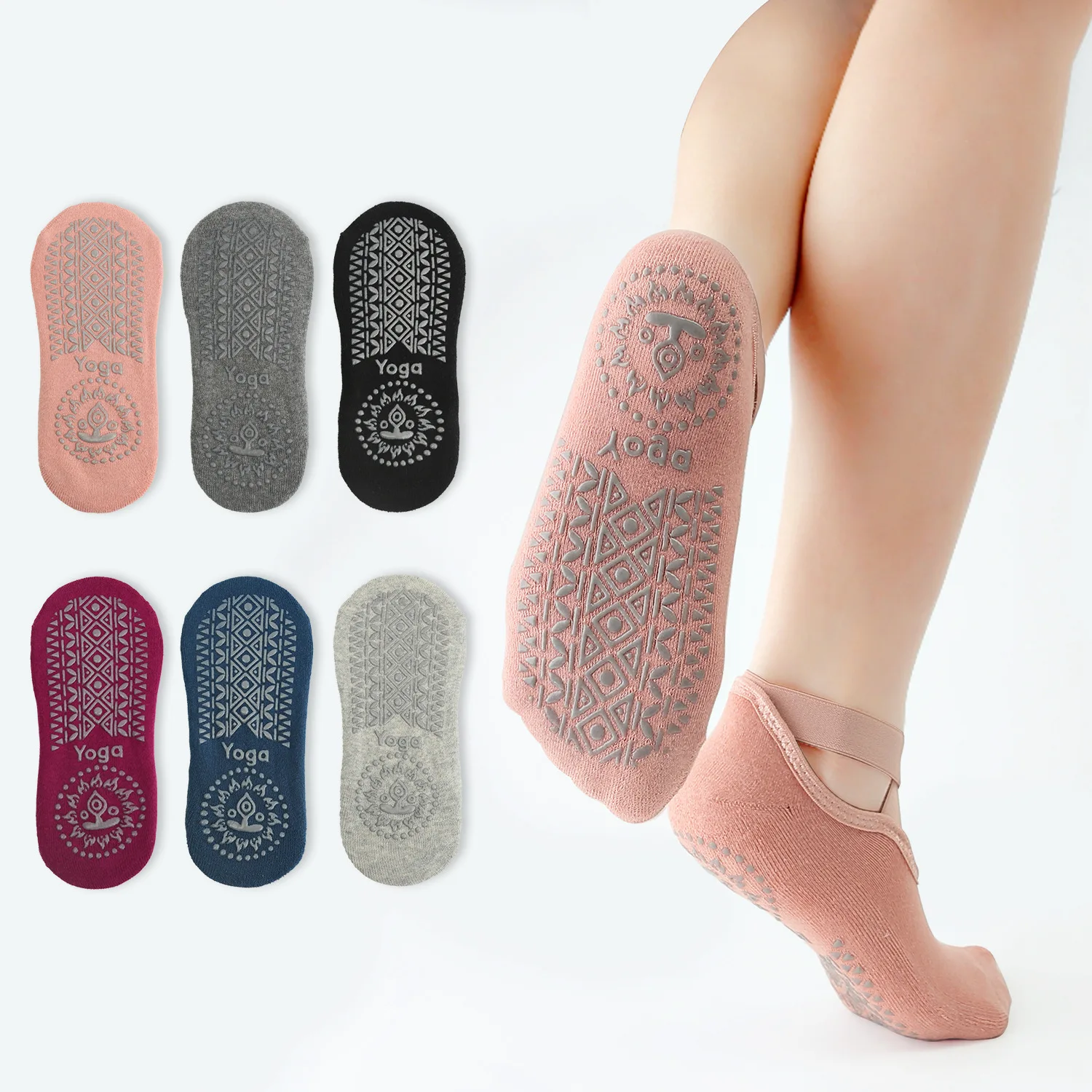 Breathable Yoga Socks Cross Strap