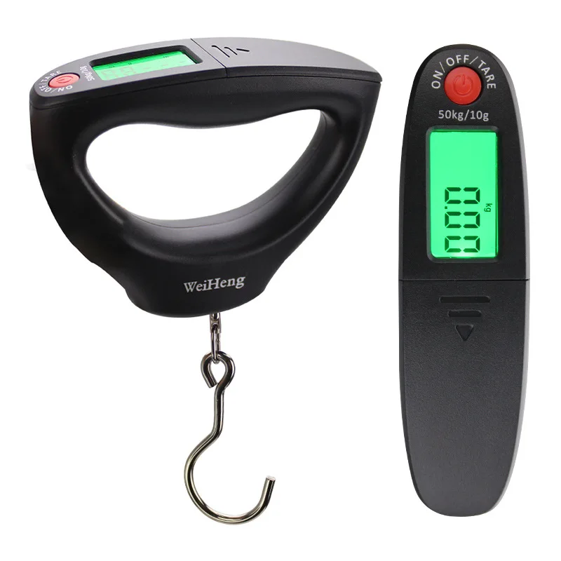 

Portable electronic scale with light 50kg spring scale fish scale