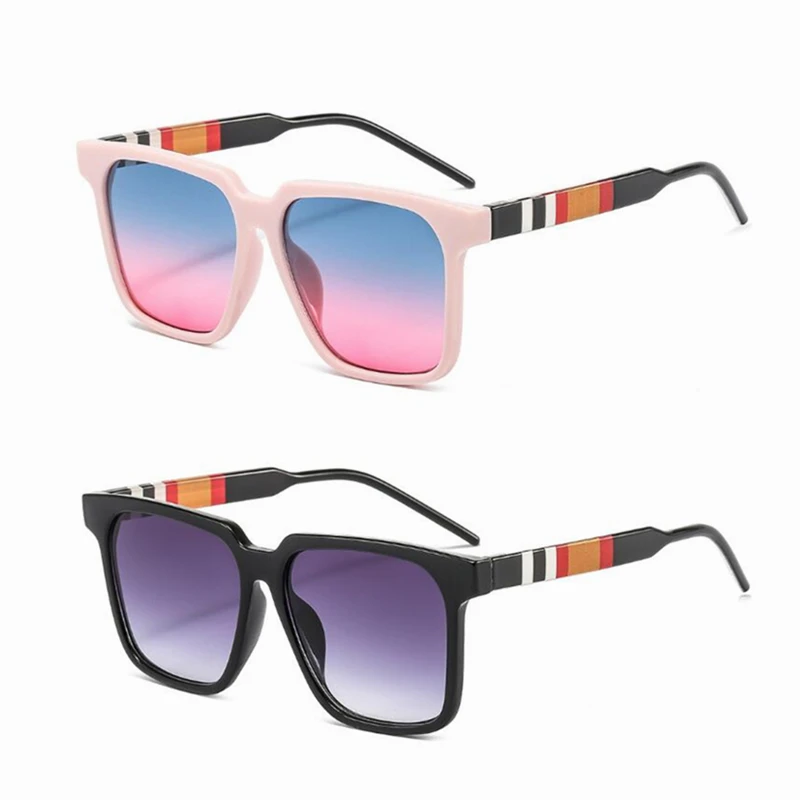 

80S Vintage Shades Women Cartoon Mens Rectangle Sun Glasses 2021 Fashion Luxury Brand Designer Sunglasses For Woman, As show /custom colors