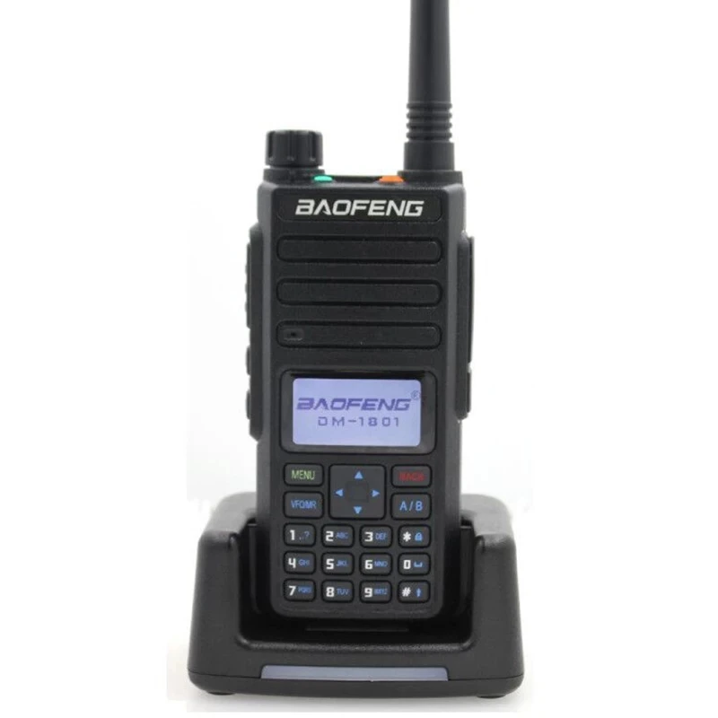 

Baofeng DMR radio DM-1801 Walkie Talkie VHF UHF 136-174 & 400-470MHz Dual Band Dual Time Slot Tier 1&2 Digital Radio DM1801, Black walkie talkie