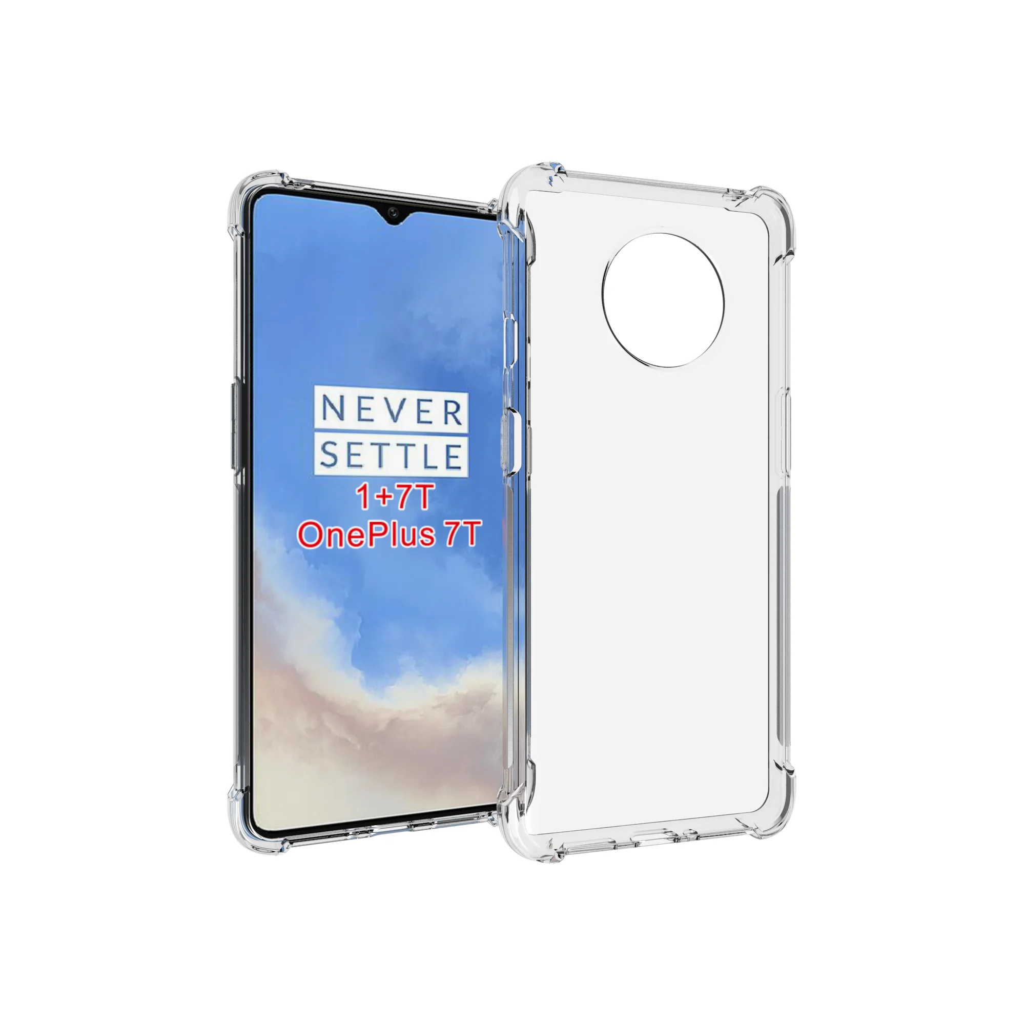 

Four Corner Shockproof Soft TPU Bumper Case For OnePlus 7T, Transparent