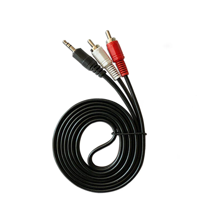 

y shaped cable5FT 3.5 mm to 2 Male RCA Adapter Audio Stereo Cable AUX Y Cable Compatible for Headphone, Customized