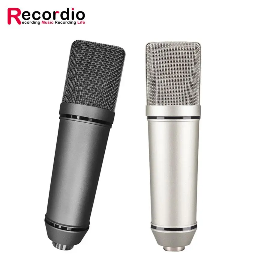 

GAM-U87 Multifunctional Professional Microphone For Voice Recording Conference Live Interview With CE Certificate, Champagne/ black