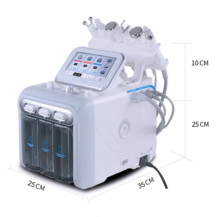 

6 In 1 Bio galvanic H2O2 Hydro Oxygen Water Jet peel Professional Aqua Peeling Facial Microdermabrasion Machine