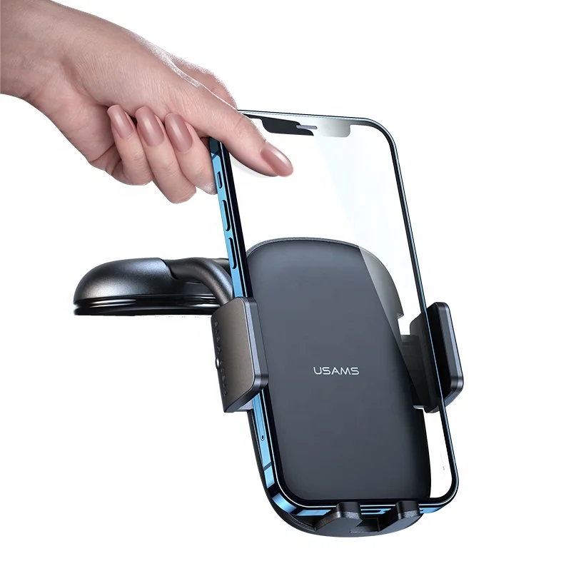 

USAMS car dashboard adjustable universal mobile phone accessories holder stand for car windshield, Black