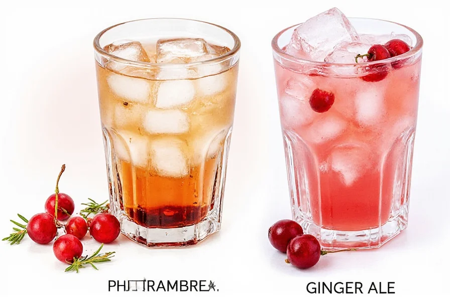 Holiday punch bowl with cranberry ginger ale mixture, floating cranberries, and cinnamon sticks