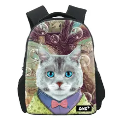 Lovely cat print latest school bags for girls larg