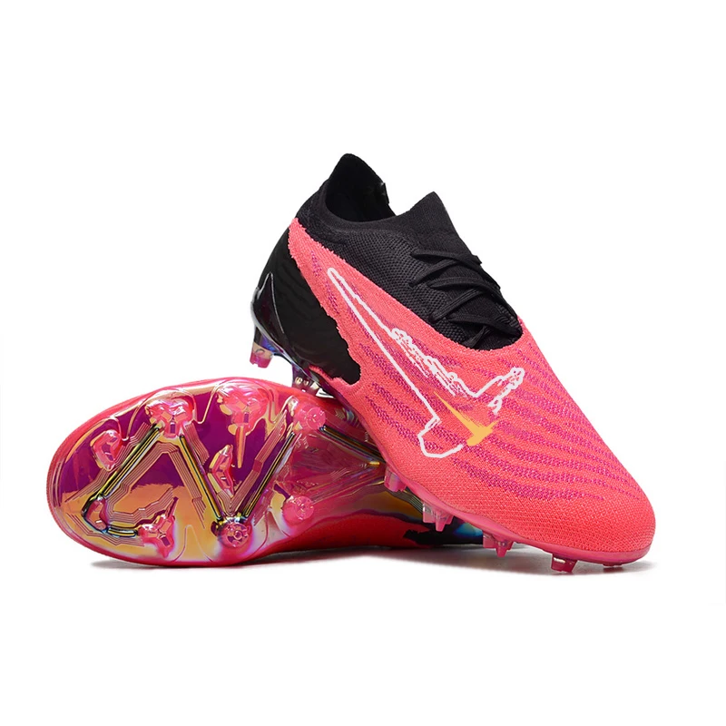 

New Pink Waterproof Fully Knitted Football Shoes FG39-45