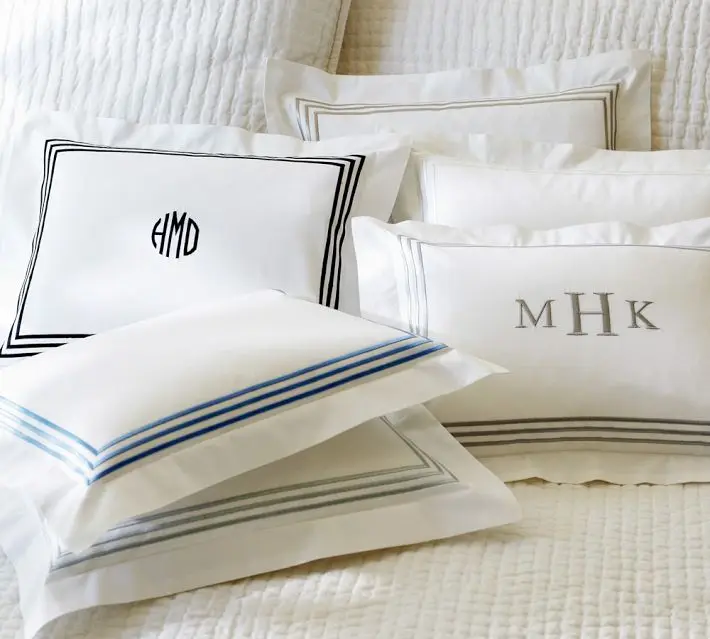 Hotel And Hospital Brand Logo Embroidery Pillow Case Pillow Cover