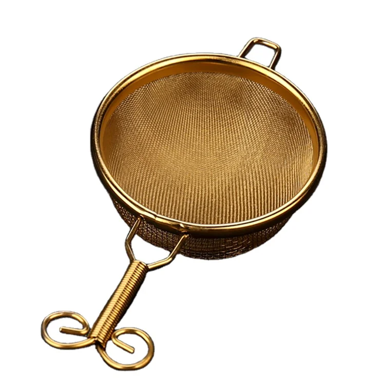 

Coffee Filter Stainless Steel KungFu Tea Infuser Basket Fine Mesh Loose Leaf Tea Pot Teaism Gold Tea Strainer