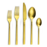 

Matte rose gold cutlery matte copper silverware set black cutlery