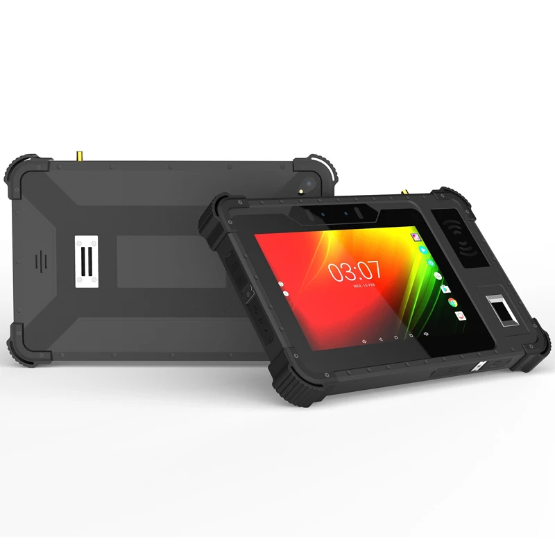 

8" Eight-core Rugged Tablet with NFC face recognition 1D 2D Barcode scanner UHF RFID Fingerprint optional Mini Compter PC