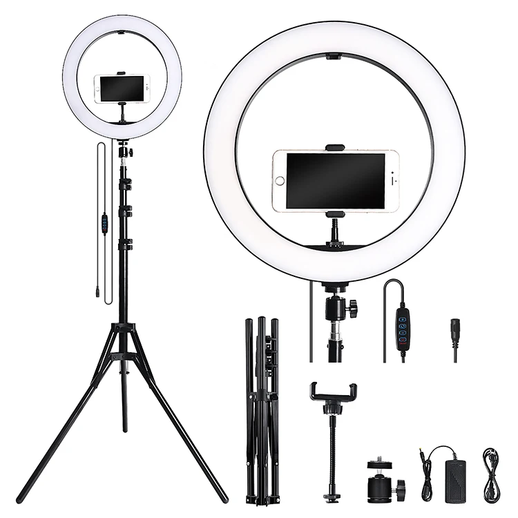 
36cm / 14 inch Ring Light Kit ring light with adjustable tripod stand Live makeup ring light for tik tok Youtube live streaming 