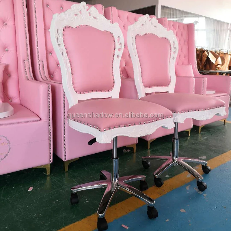 

Professional hairdressing salon furniture pink styling chairs for barbershop