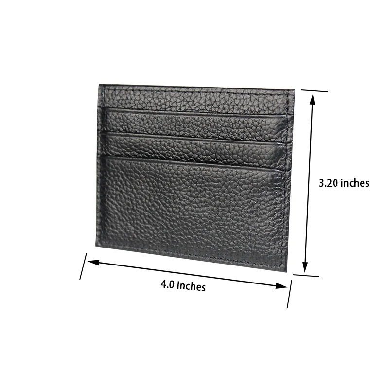 

Factory Direct Selling Mutil color PU Leather double side business Credit Card Holder, Black / red/ brown / customized