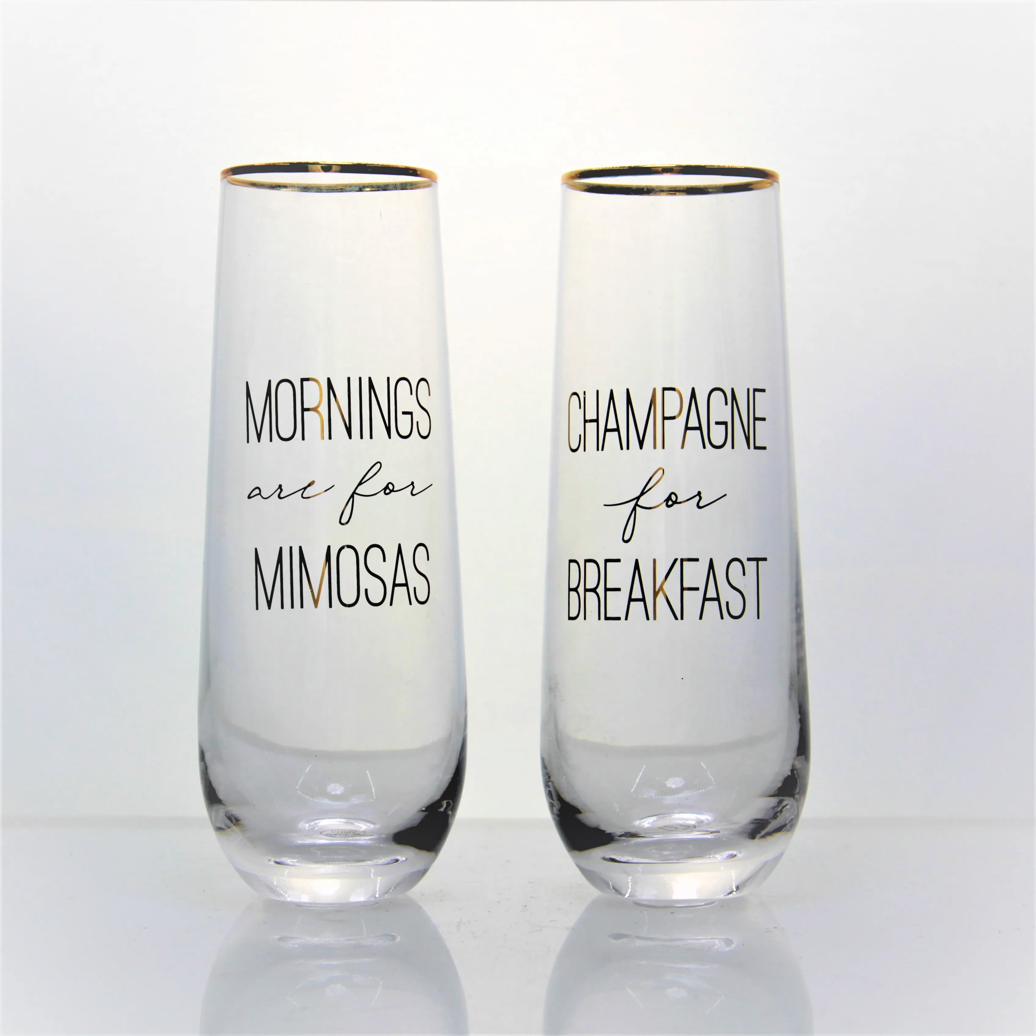 

wholesale Double Wall Borosilicate Footless Champagne Glass Flutes For Wedding