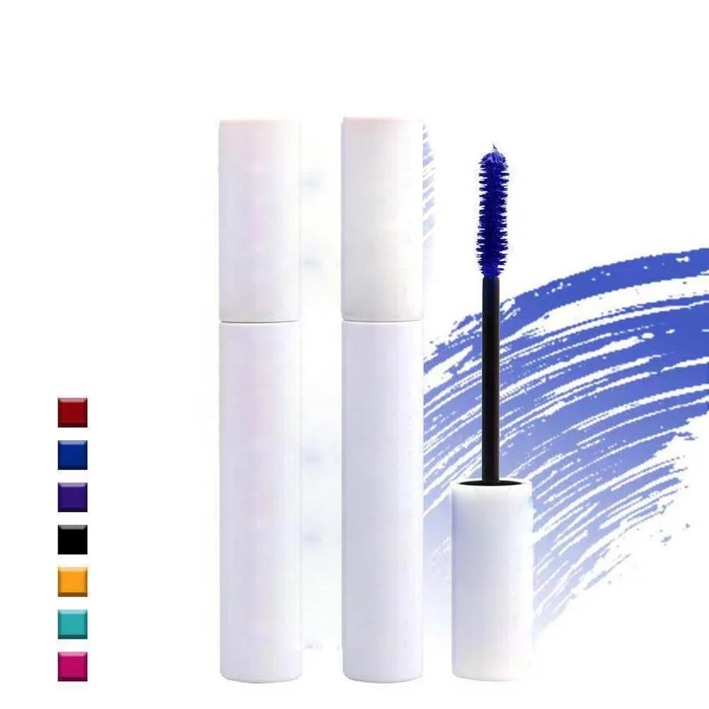 

OEM good quality quick dry water proof Long lasting smudge proof delicate colored Mascara with white tube