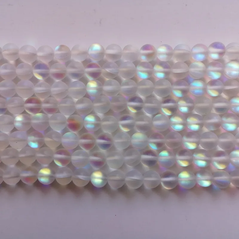 

8mm Matt labradorite smooth round stone beads, Multi color