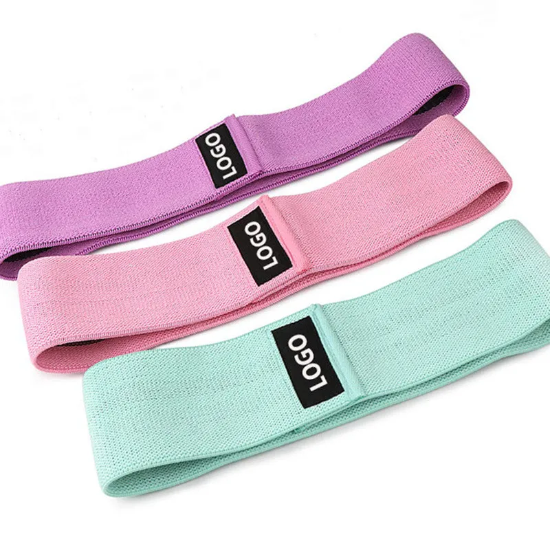 

Custom Logo Yoga Gym Exercise Band Fitness Legs Glutes Booty Hip Fabric Resistance Bands, Pink,purple,green