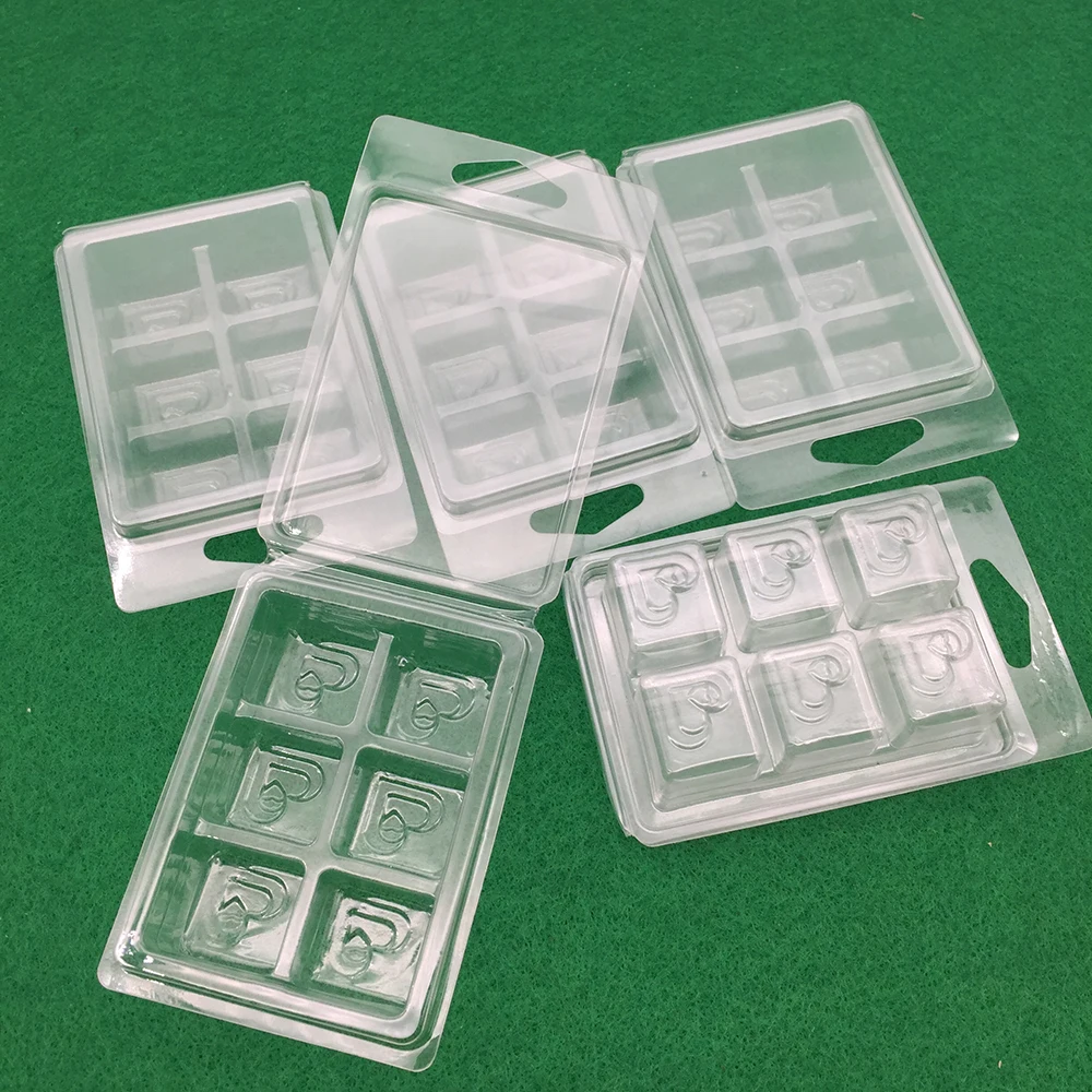 Hot Sales Recyclable Pet 6 Cell Clamshell Packaging For Wax Melts With