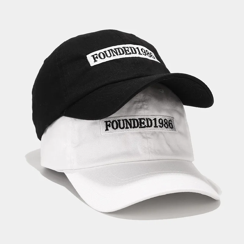 

Free shipping wholesale fashion 1986 embroidery character letters curved eaves cotton satin gear baseball hat