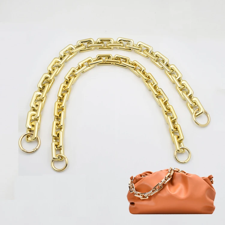 

bag accessories customized gold acrylic bag chain short shoulder handle acrylic purse chains