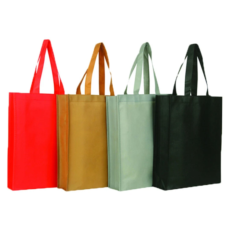 

High Quality Promotional Customized Colors Eco Tote Recyclable Non-Woven Shopping Bag, As shown