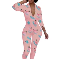 

Custom Print Women Onesie Sexy Long Sleeve Adult Romper Onesie For Women Wholesale