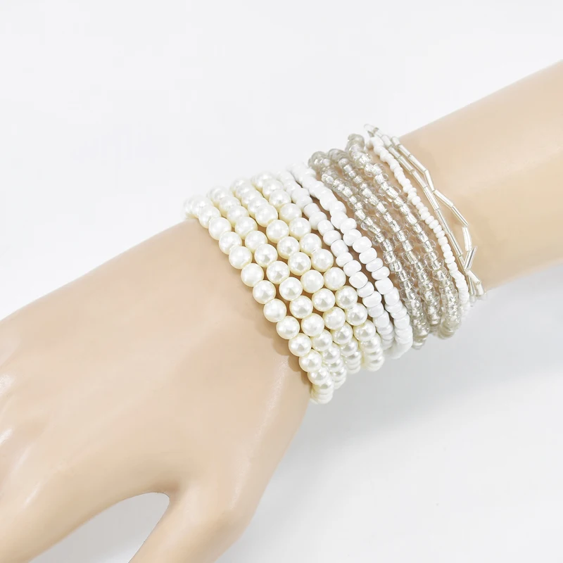 

Fashion Simple 925 Silver Pearl Bracelet Baroque Freshwater Natural Pearl Bracelet Women Jewelry, White
