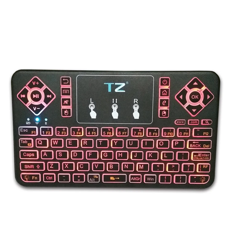 

Portable multimedia computer wireless wireless gaming keyboard for laptop, Black