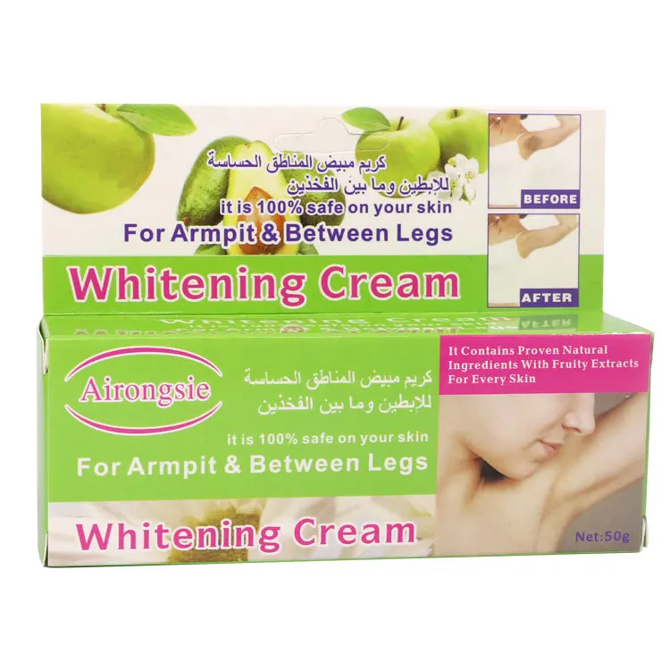 

10/20/50g Organic Beauty Fruit Scent Face & Body Whitening Cream for Dark Skin Bleaching Lotion Moisturizing for Neck Knee Leg, Milk white