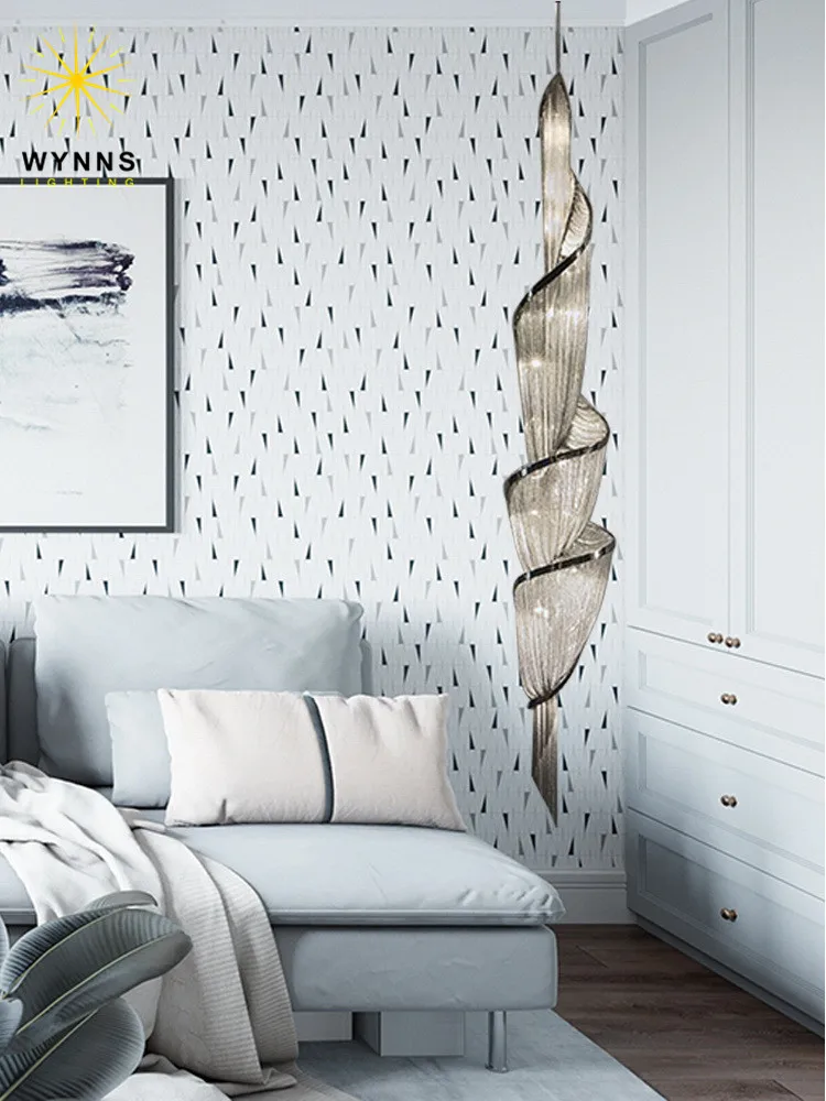 Luxury project decorative twist epoque chain chandelier pendant lamp