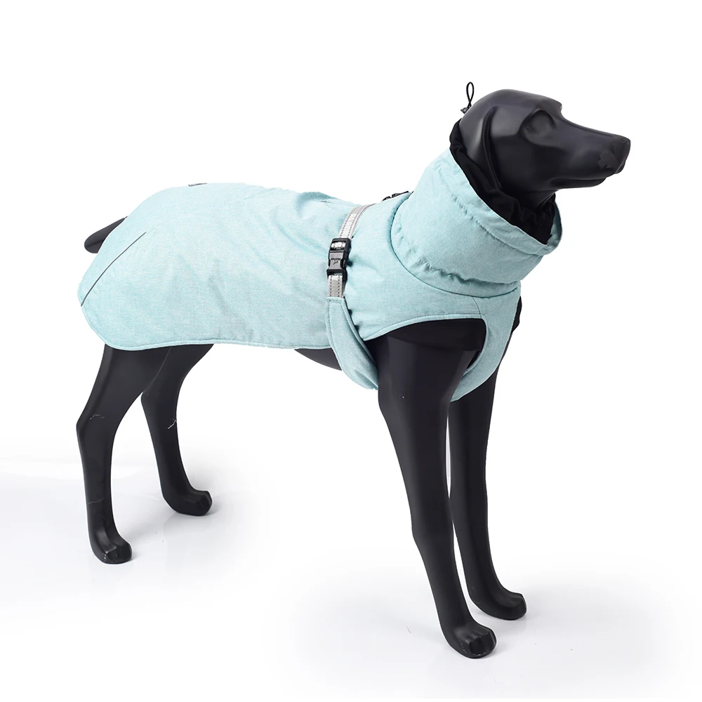

New Style Waterproof Warm Polyester Filling Fabric Dog Winter Jacket, Blue