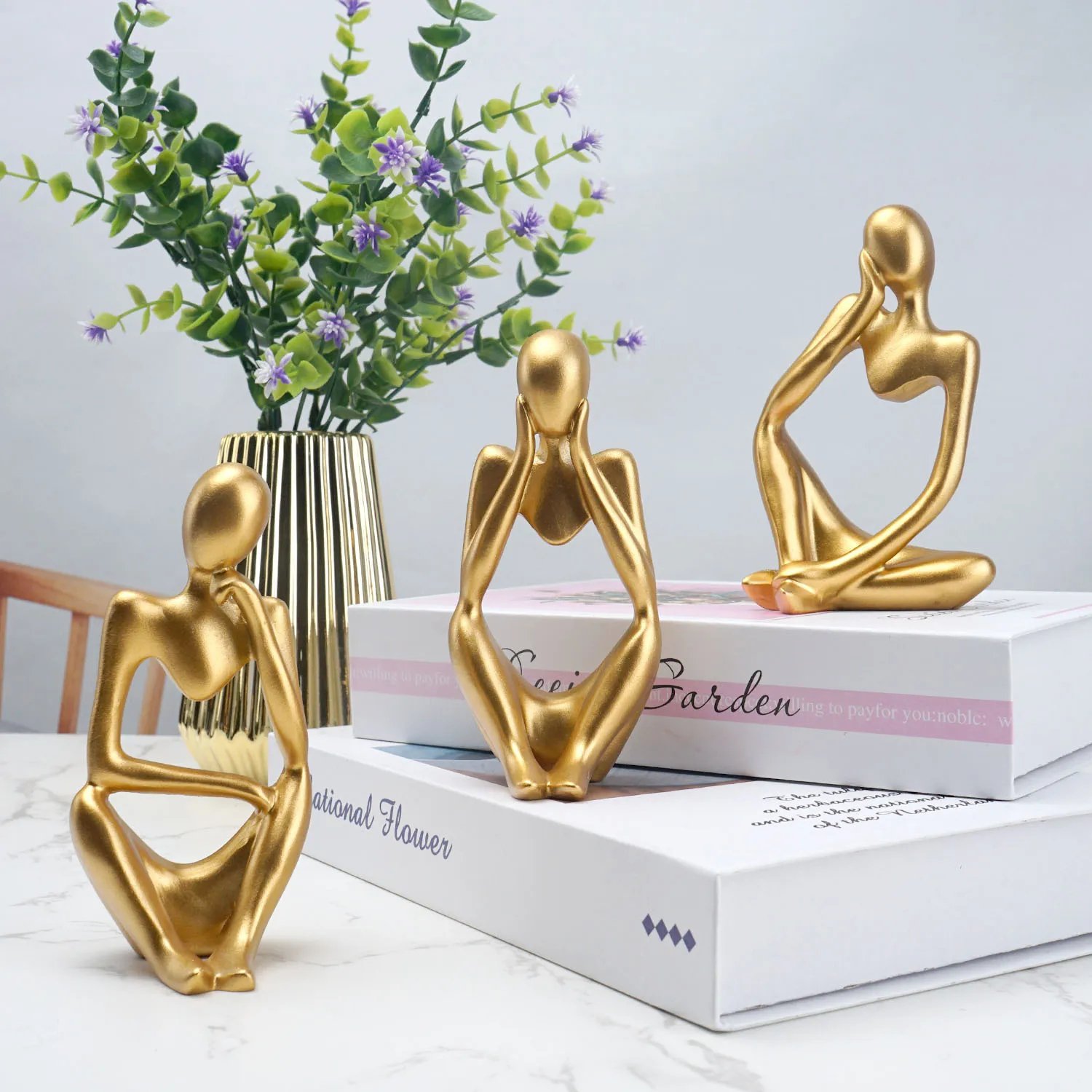 

Soft Resin Decor Nordic TV cabinet desktop gifts minimalist character decorations for home