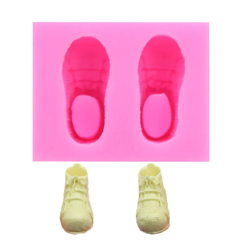 

Sneakers Modeling Silicone Mold Baby Shoes Chocolate Cake Decoration Fondant Mold Baking Pastry Mold Making Handicraft