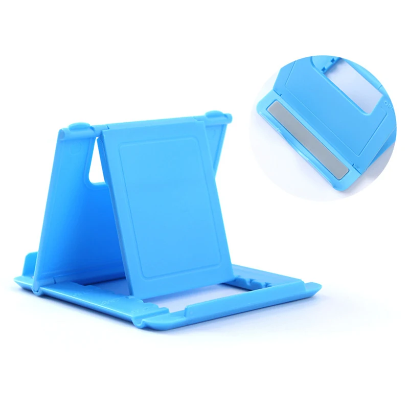 

Customized LOGO Universal Folding Table Plastic Cell Phone Holder Desktop phone Stand holder foldable phone holder, 6colors