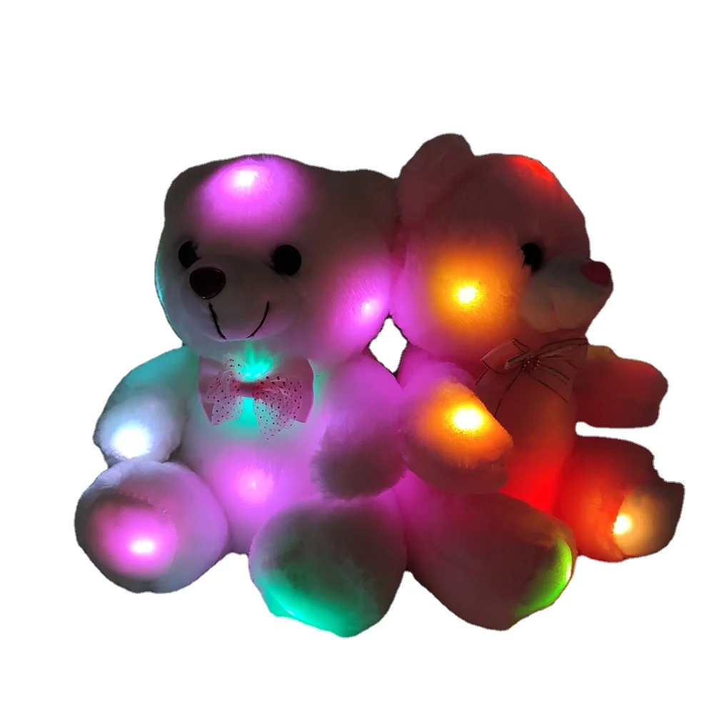 

2022 Popular Valentines Teddy Bears PlushToys Kids Light up LED Large Teddy Bear