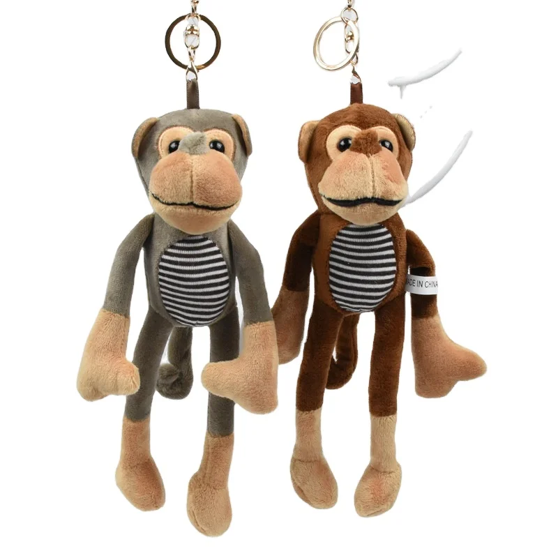 

cartoon long leg embroidery smile expression manual sewing little monkey stuffed toy lady keychain bag pendant gift