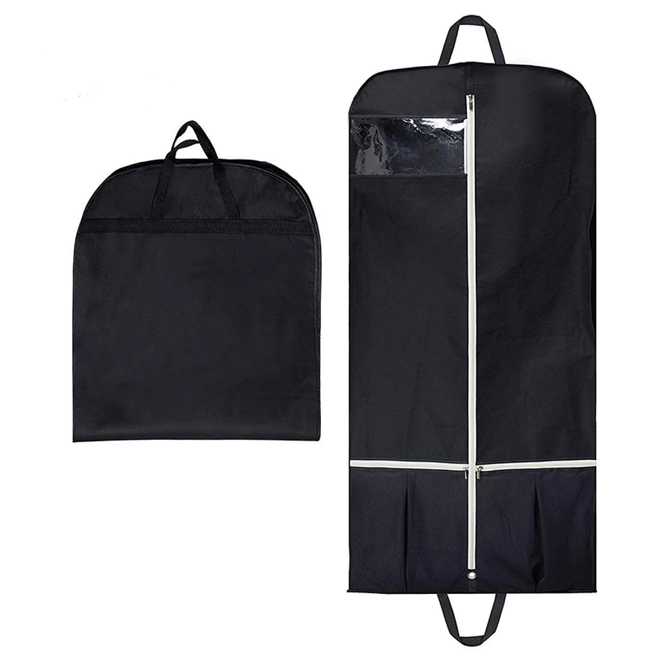 

Luxury Eco Friendly Custom Logo Polyester Fabric Nonwoven Suit cover, Garment Bag for Wedding Dress, Customized color