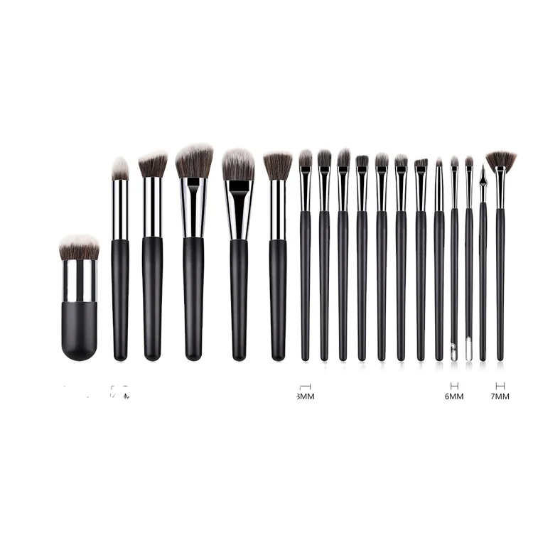 

18 pieces la.girl Hot Selling Kabuki brush fan brush brochas para maquillaje makeup lot eyeshadow brush set make up tools, Black