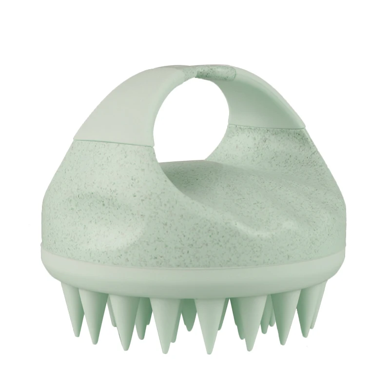 

Logo Custom Eco-friendly Degradable Wheat Straw Scalp Massager Head Scrubber Hair Wash Shampoo Foaming Brush